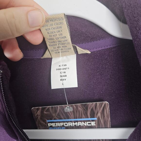 Duluth Trading Company Polartec Power Stetch 1/4 Zip Blackberry Size Large - Picture 4 of 8